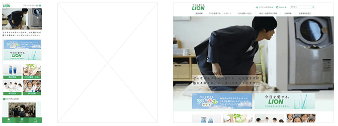 レスポンシブWebデザイン時のメインビジュアル周りの挙動の考察-ライオン