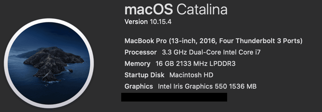 macOSのスペック